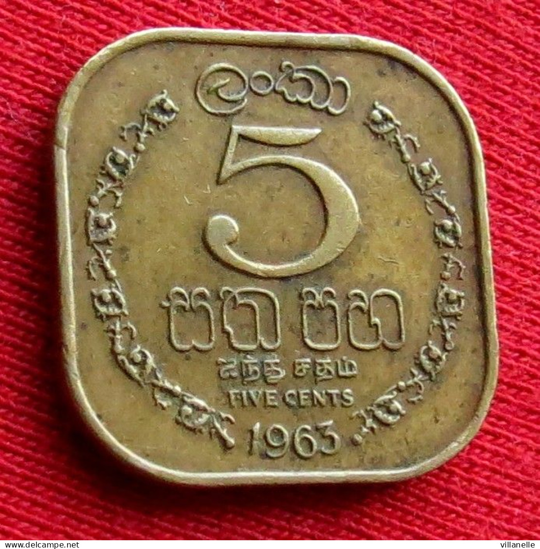 Sri Lanka Ceylon 5 Cents 1963 KM# 129 Lt 59 *VT Ceylan Ceilan - Sri Lanka