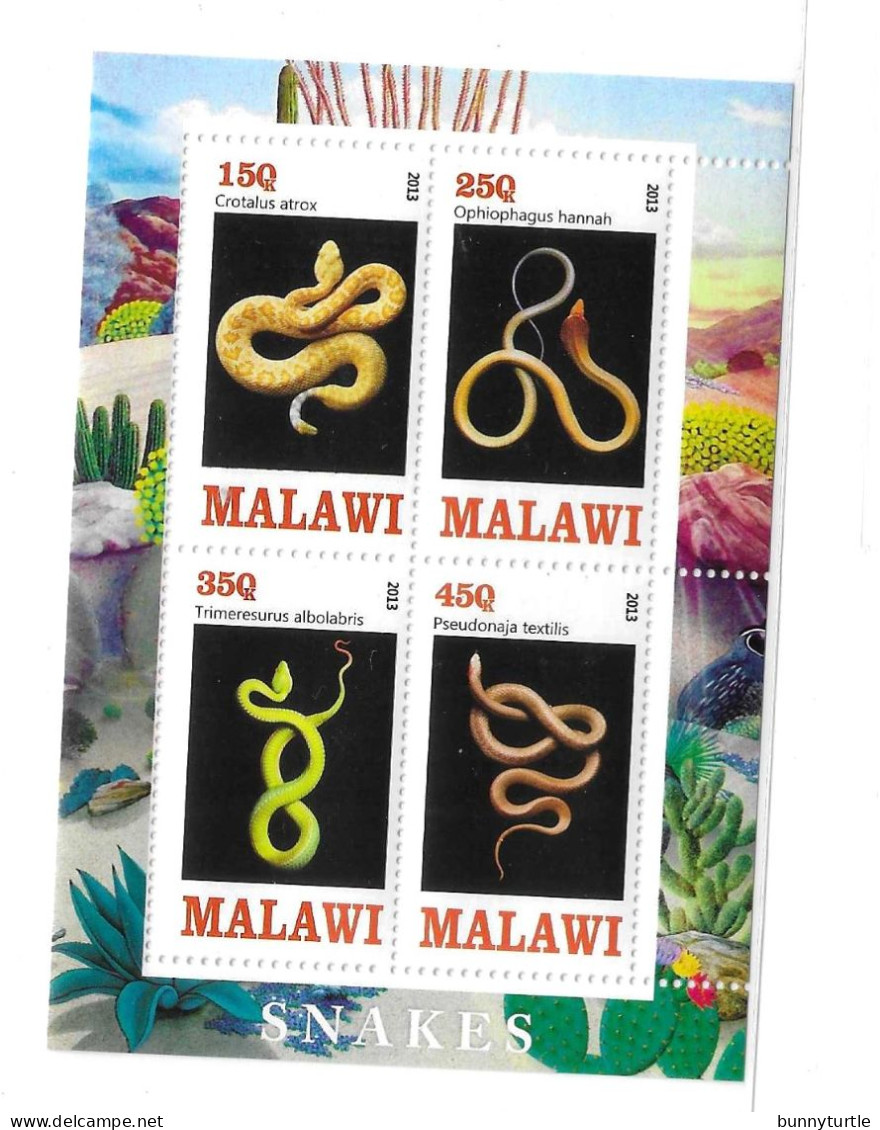 Malawi 2013 Snakes S/S MNH - Malawi (1964-...)