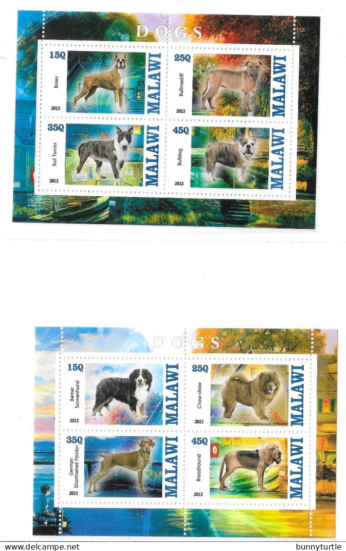 Malawi 2013 Dogs 2 S/S MNH - Malawi (1964-...)