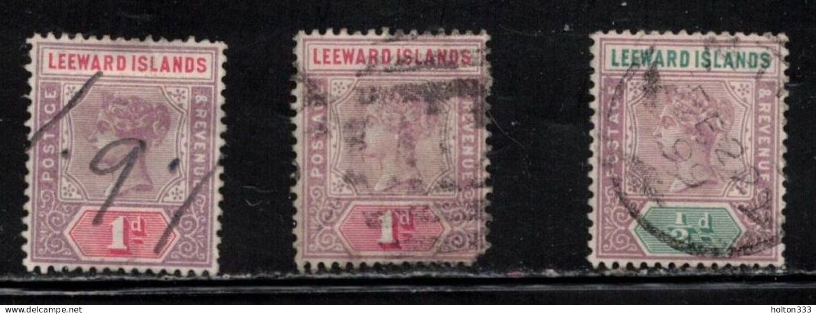 LEEWARD ISLANDS Scott # 1-2 Used - QV - Leeward  Islands