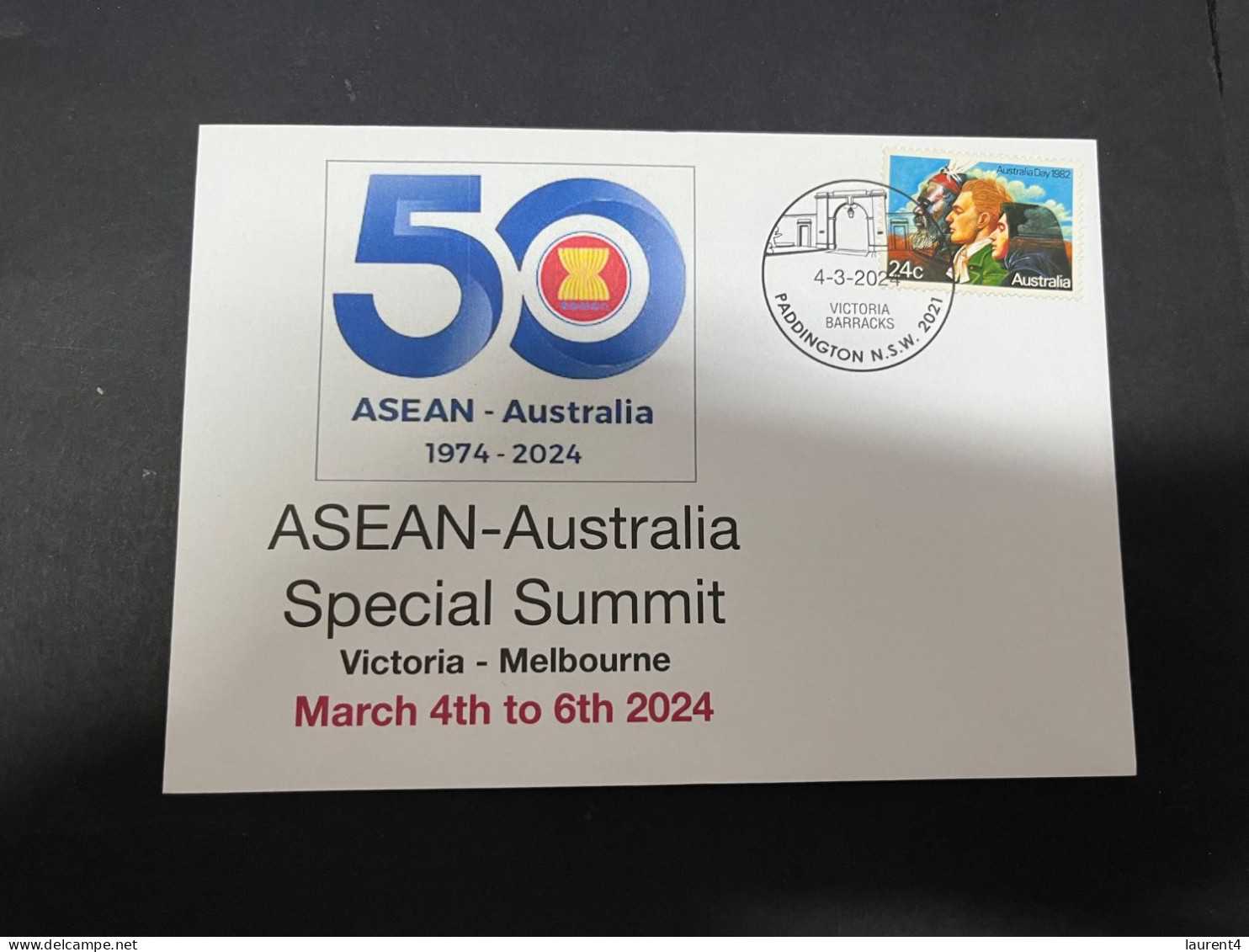 4-3-2024 (2 Y 7) 50th Anniversary Of Australia Joining ASEAN - Special Summit In Melbourne, Australia - Cartas & Documentos