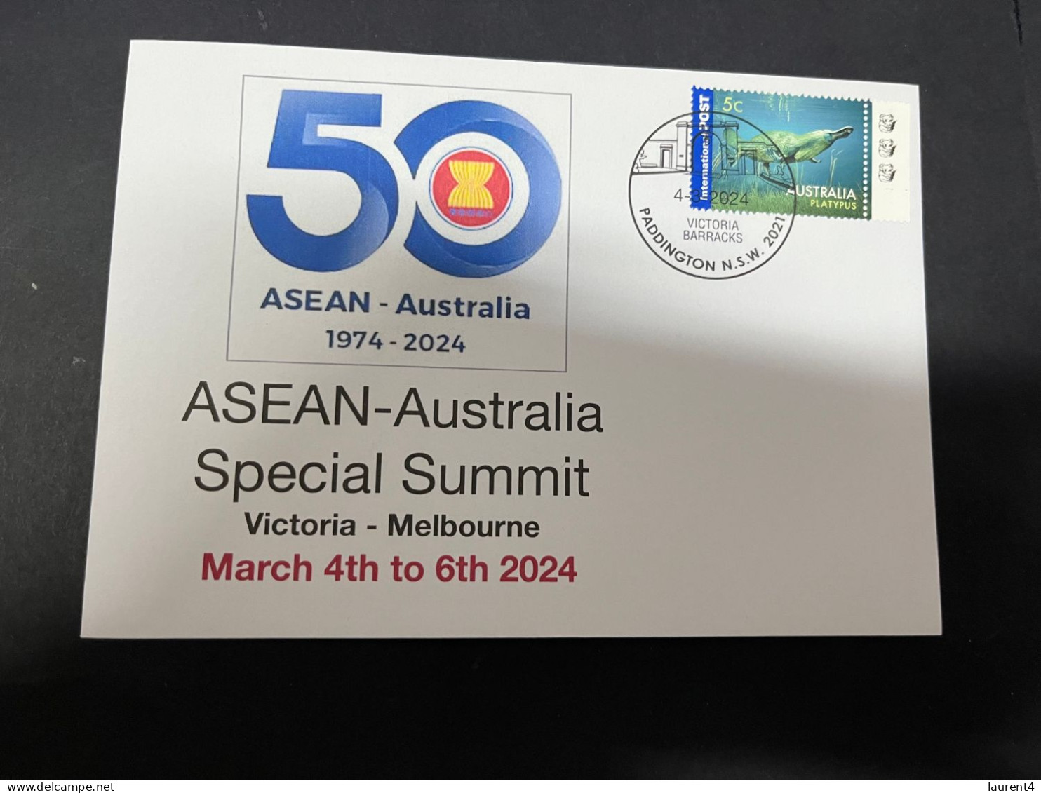 4-3-2024 (2 Y 7) 50th Anniversary Of Australia Joining ASEAN - Special Summit In Melbourne, Australia - Storia Postale