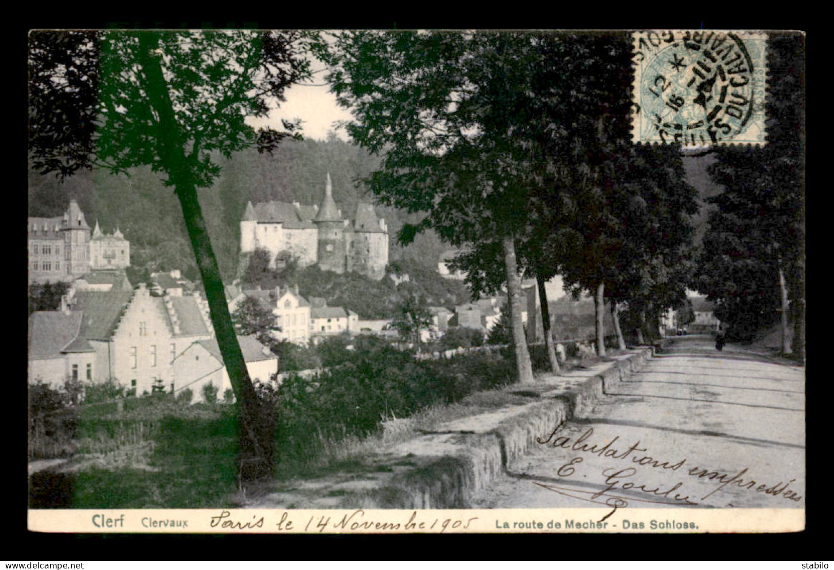 LUXEMBOURG - CLERVAUX - ROUTE DE MECHER - EDITEUR NELS SERIE DELFT N° 82 - Clervaux