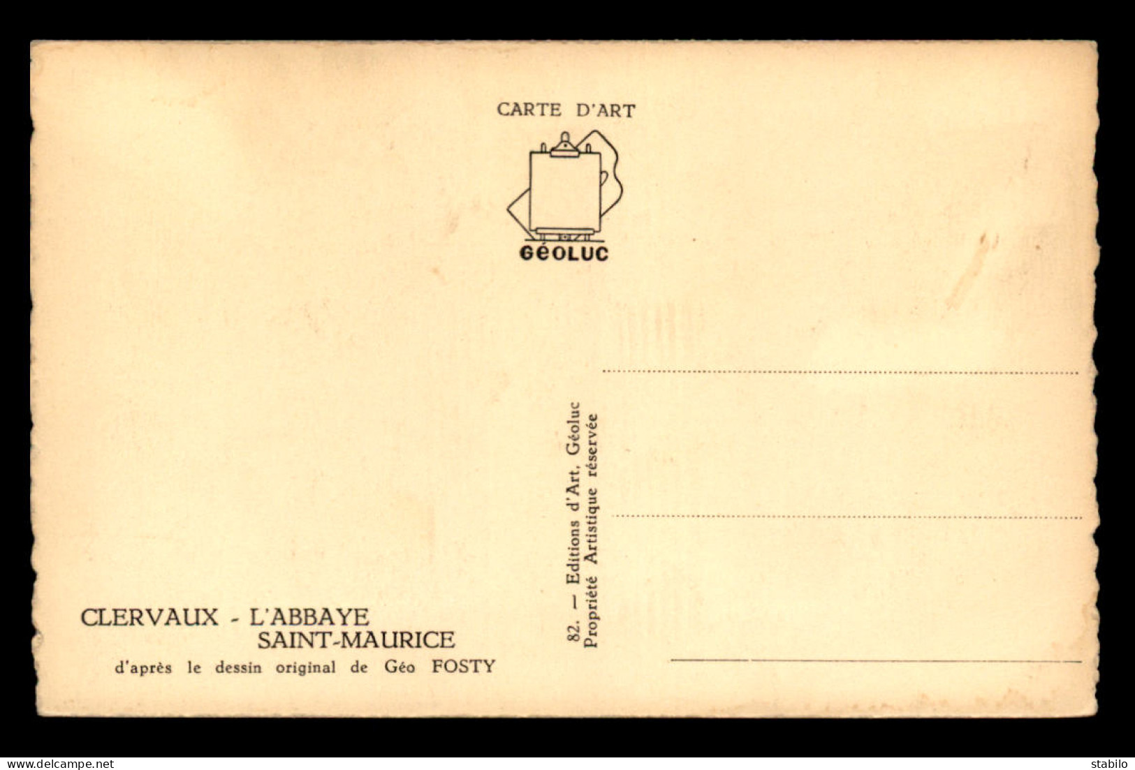 LUXEMBOURG - CLERVAUX - L'ABBAYE ST-MAURICE D'APRES UN DESSIN DE GEO FOSTY - Clervaux