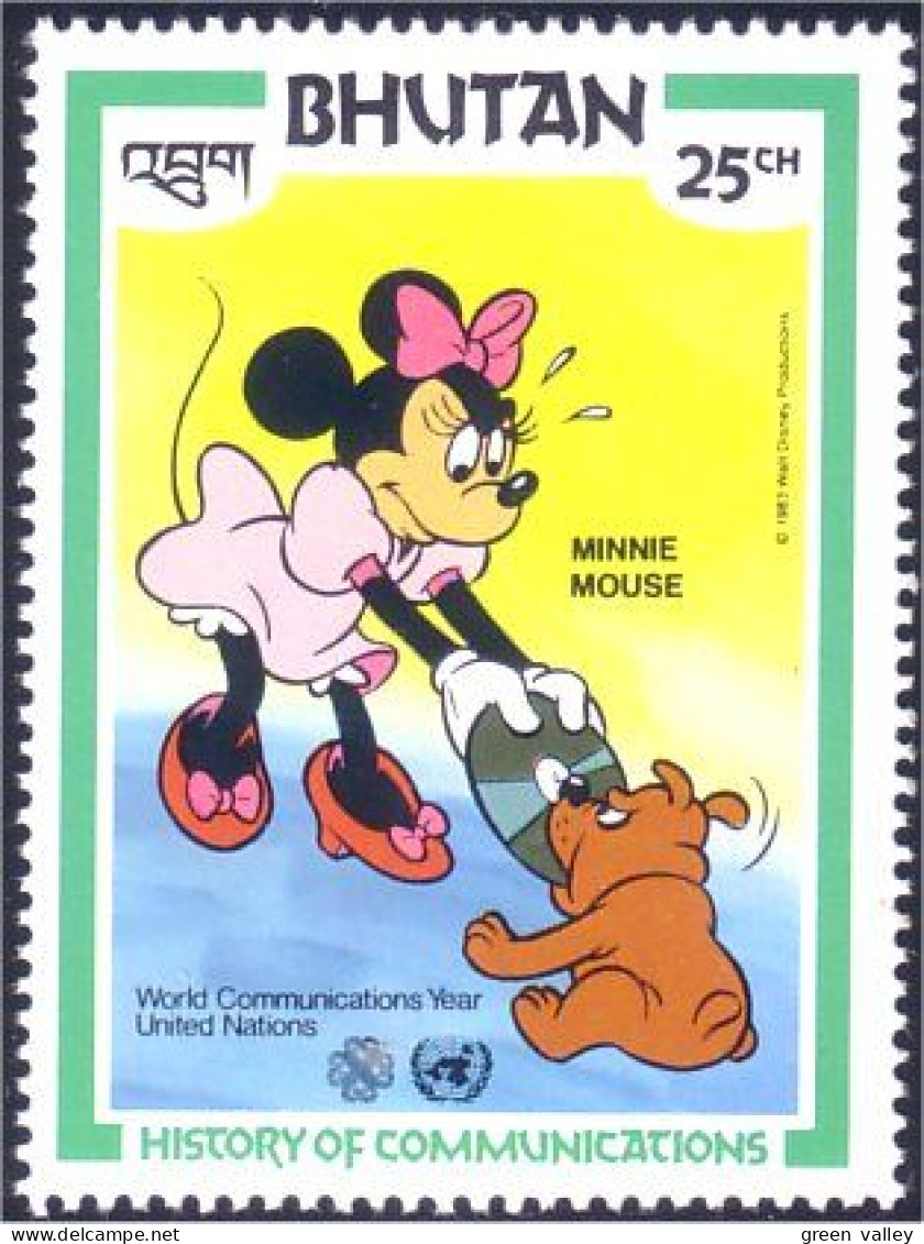 192 Disney Bhutan Winnie Dog Chien Disque Record MNH ** Neuf SC (BHU-56a) - Bhutan