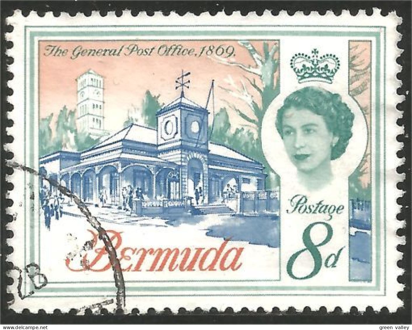 188 Bermuda 8p General Post Office (BER-100) - Bermudas