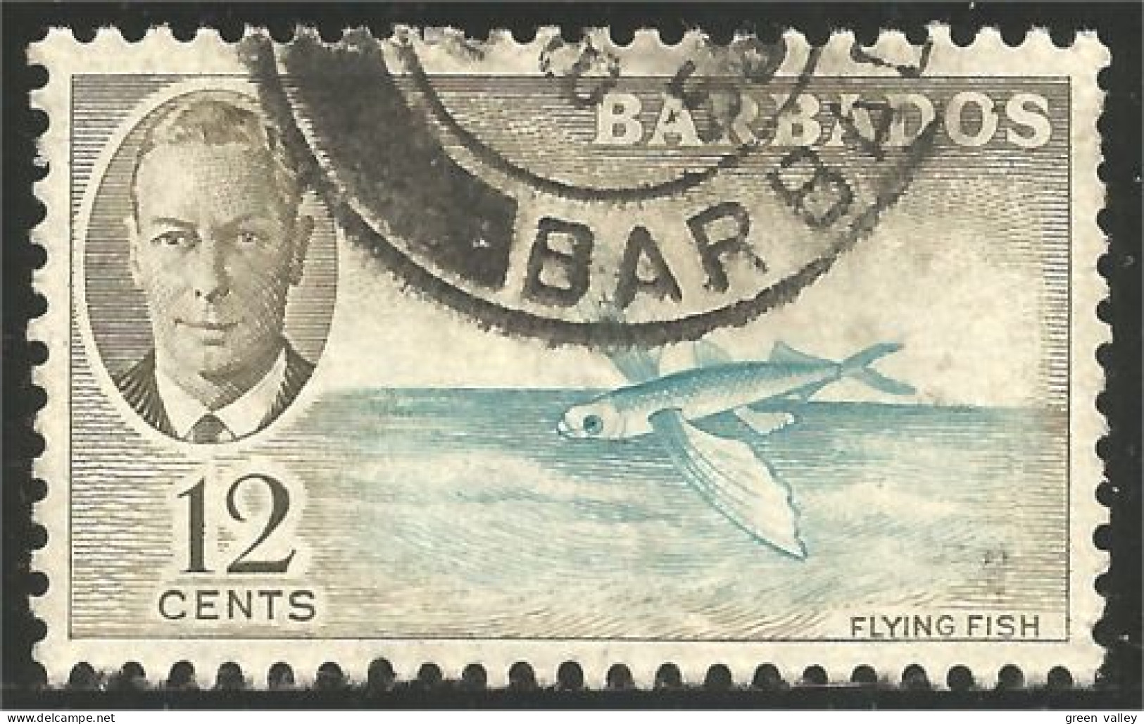 176 Barbados 1950 Flying Fish Poisson Volant (BBA-132) - Barbados (...-1966)