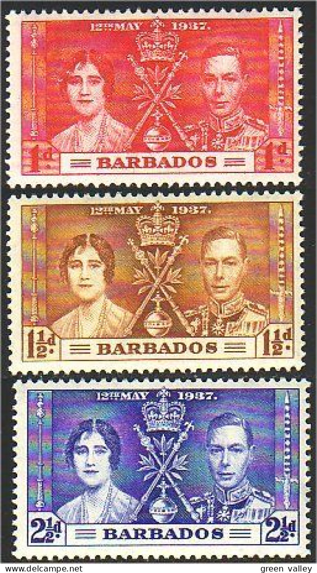 176 Barbados Wedding 1937 MH * Neuf CH (BBA-44b) - Barbados (...-1966)