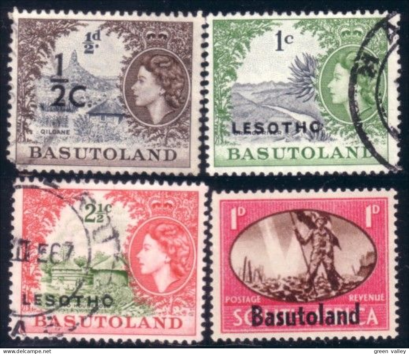 170 Basutoland Overprint Surcharge Lesotho (BAS-51) - 1933-1964 Crown Colony