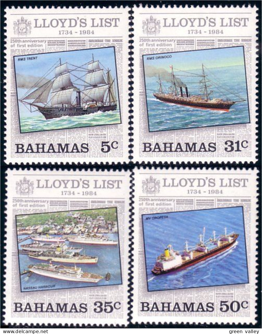 164 Bahamas 150th LLoyd's List Insurance Bateau Ship BarcoMNH ** Neuf SC (BAH-137d) - Other (Sea)