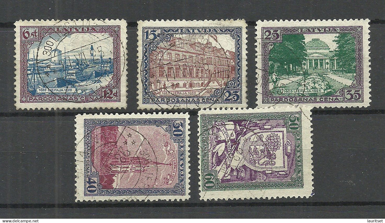 LETTLAND Latvia 1925 Stadt Libau Michel 107 - 111 A O - Lettland