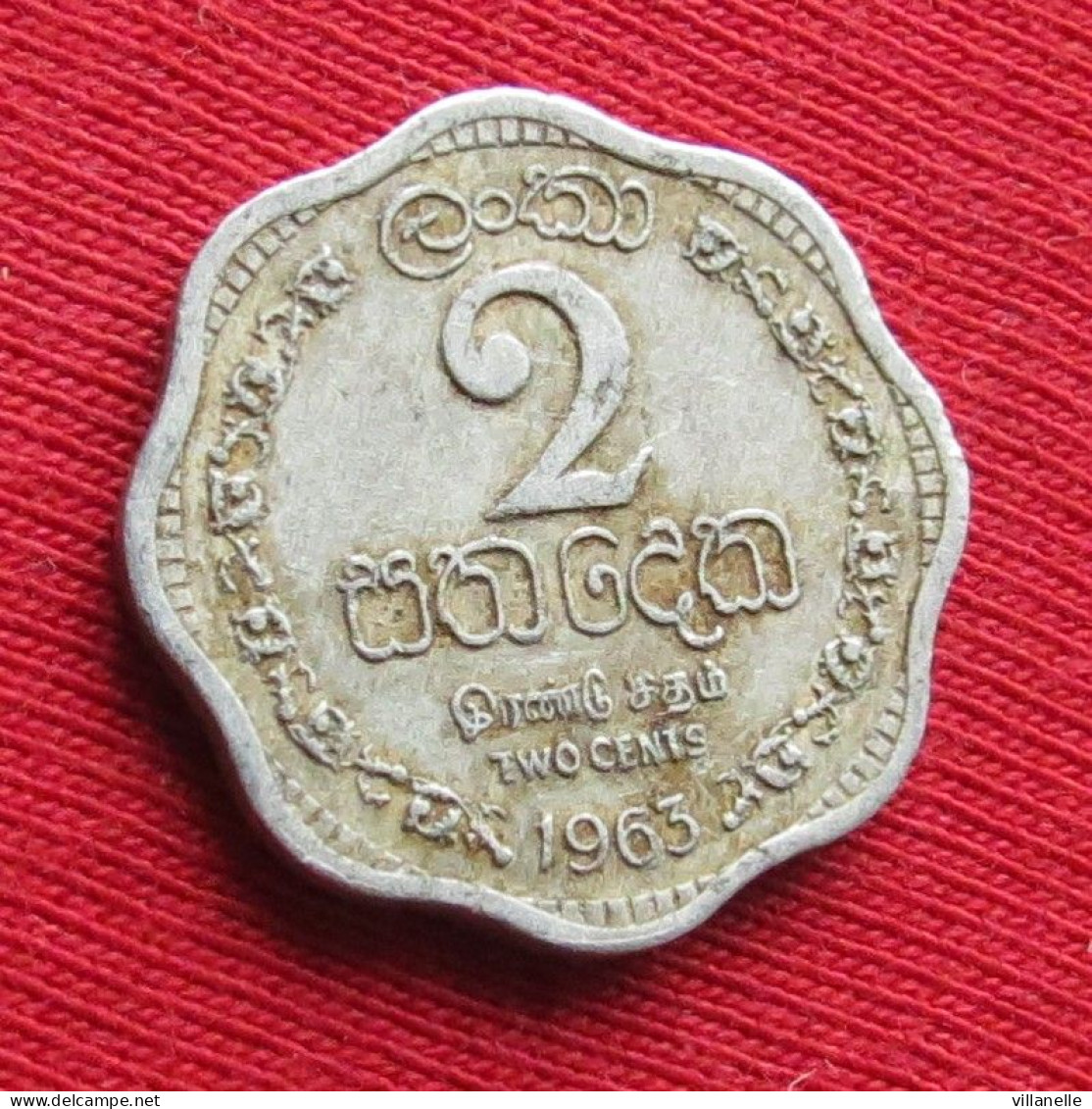 Sri Lanka Ceylon 2 Cents 1963 KM# 128 Lt 371 *VT Ceylan Ceilan - Sri Lanka