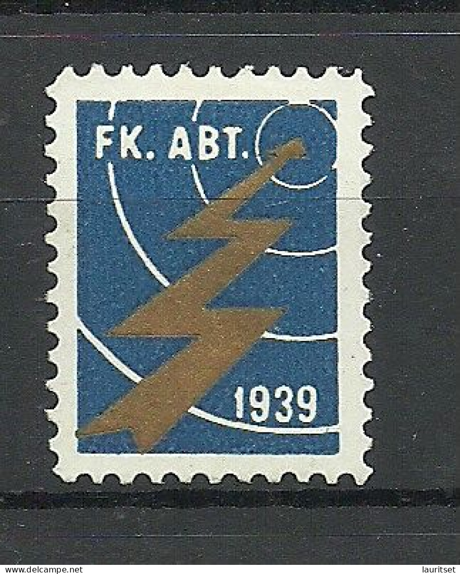 SCHWEIZ Switzerland 1939 Soldatenmarke FK. ABT. (*) Military - Labels