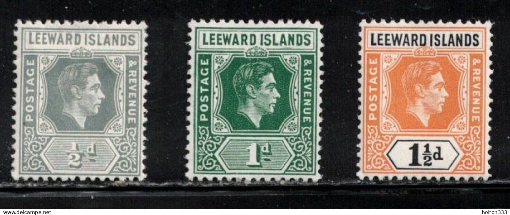 LEEWARD ISLANDS Scott # 120-2 MH - KGVI - Leeward  Islands