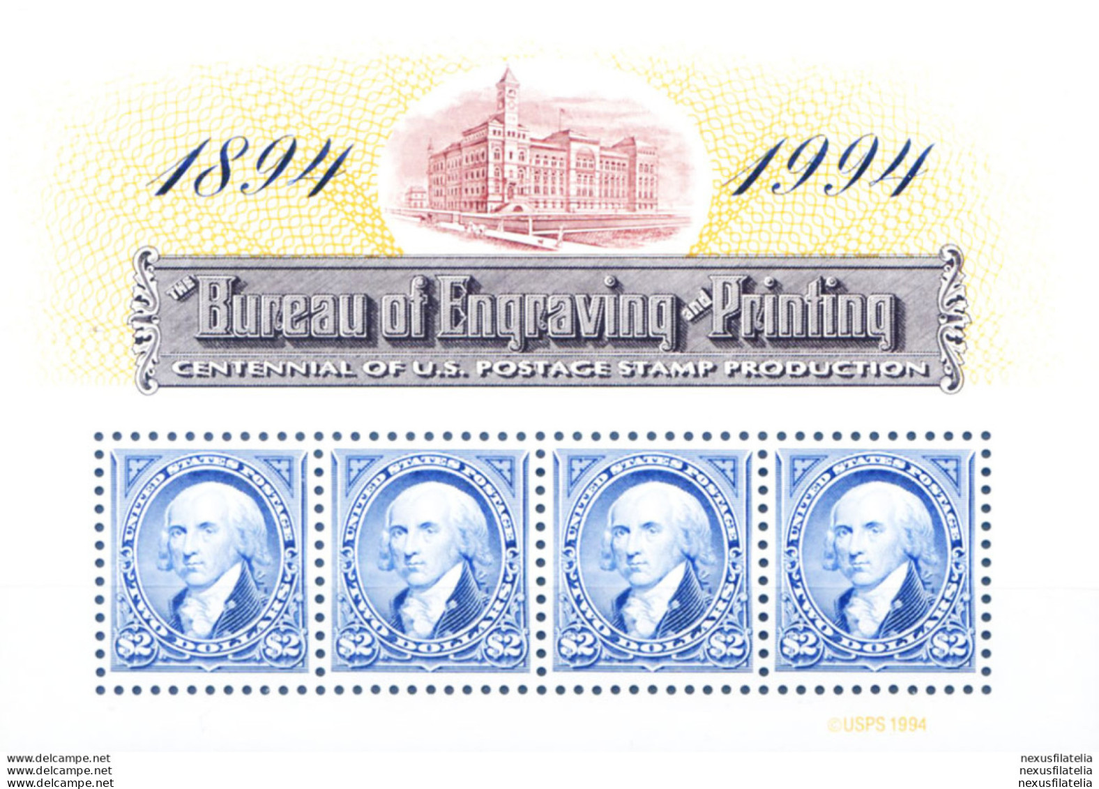 "Bureau Of Engraving And Printing" 1994. - Blocks & Sheetlets