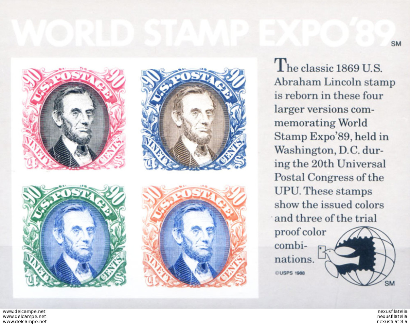 "World Stamp Expo '89". - Blocks & Kleinbögen