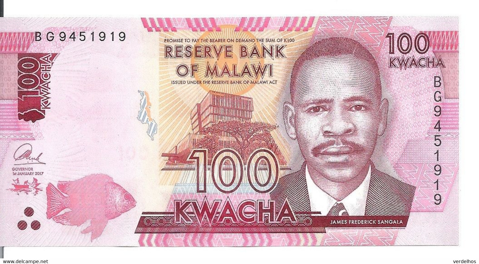MALAWI 100 KWACHA 2017 UNC P 65 C - Malawi