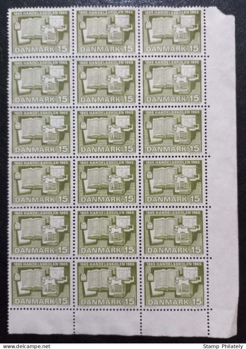 Denmark Unused Block Stamps 1965 Mint No Gum (MNG) - Blokken & Velletjes