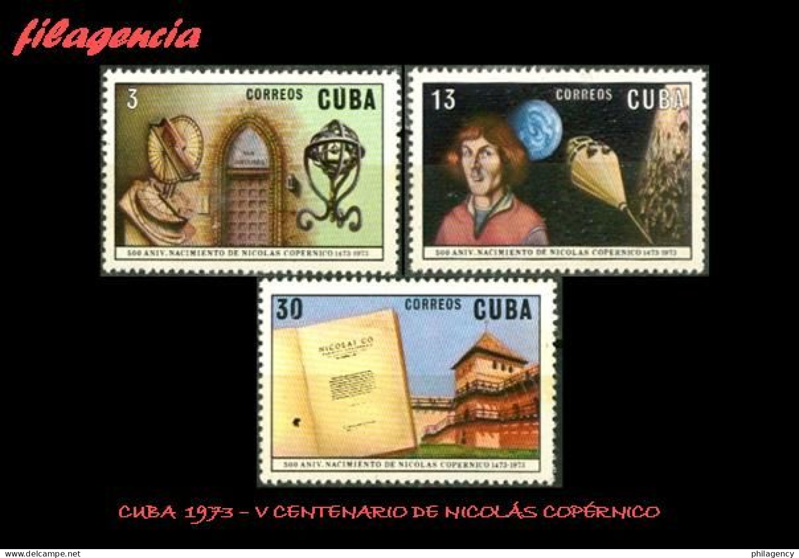 CUBA MINT. 1973-10 V CENTENARIO DEL NACIMIENTO DE NICOLÁS COPÉRNICO - Nuevos