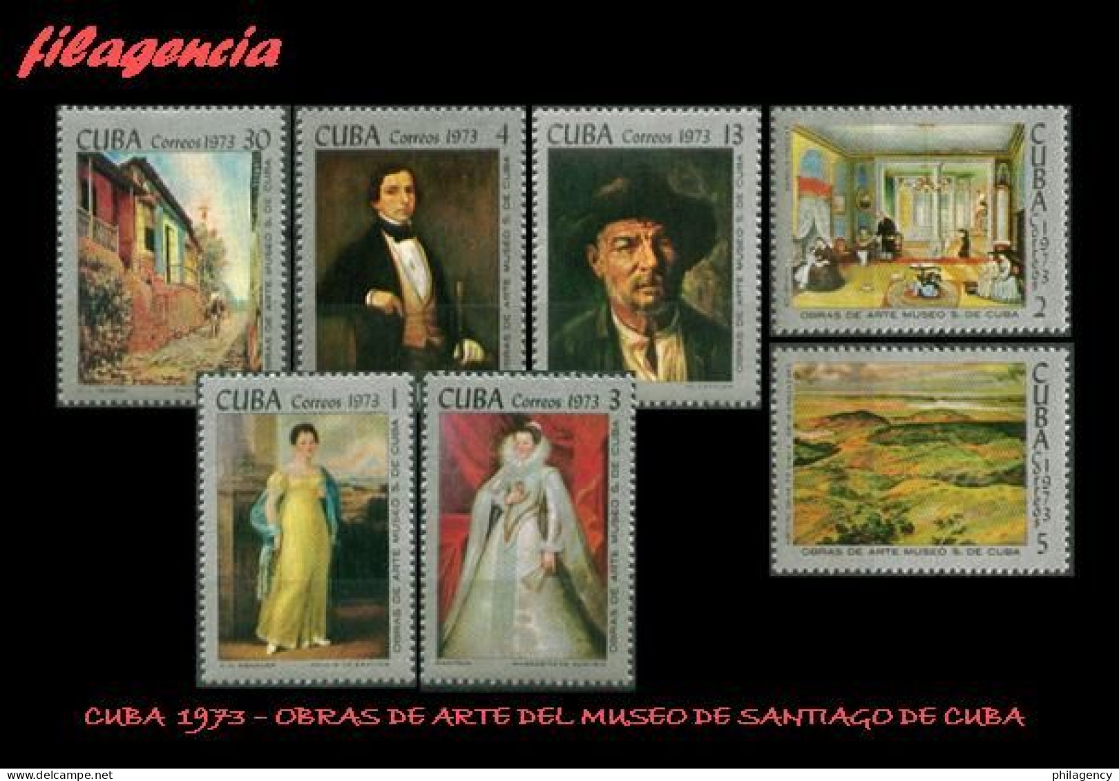 CUBA MINT. 1973-16 OBRAS DE ARTE DEL MUSEO DE SANTIAGO DE CUBA - Neufs