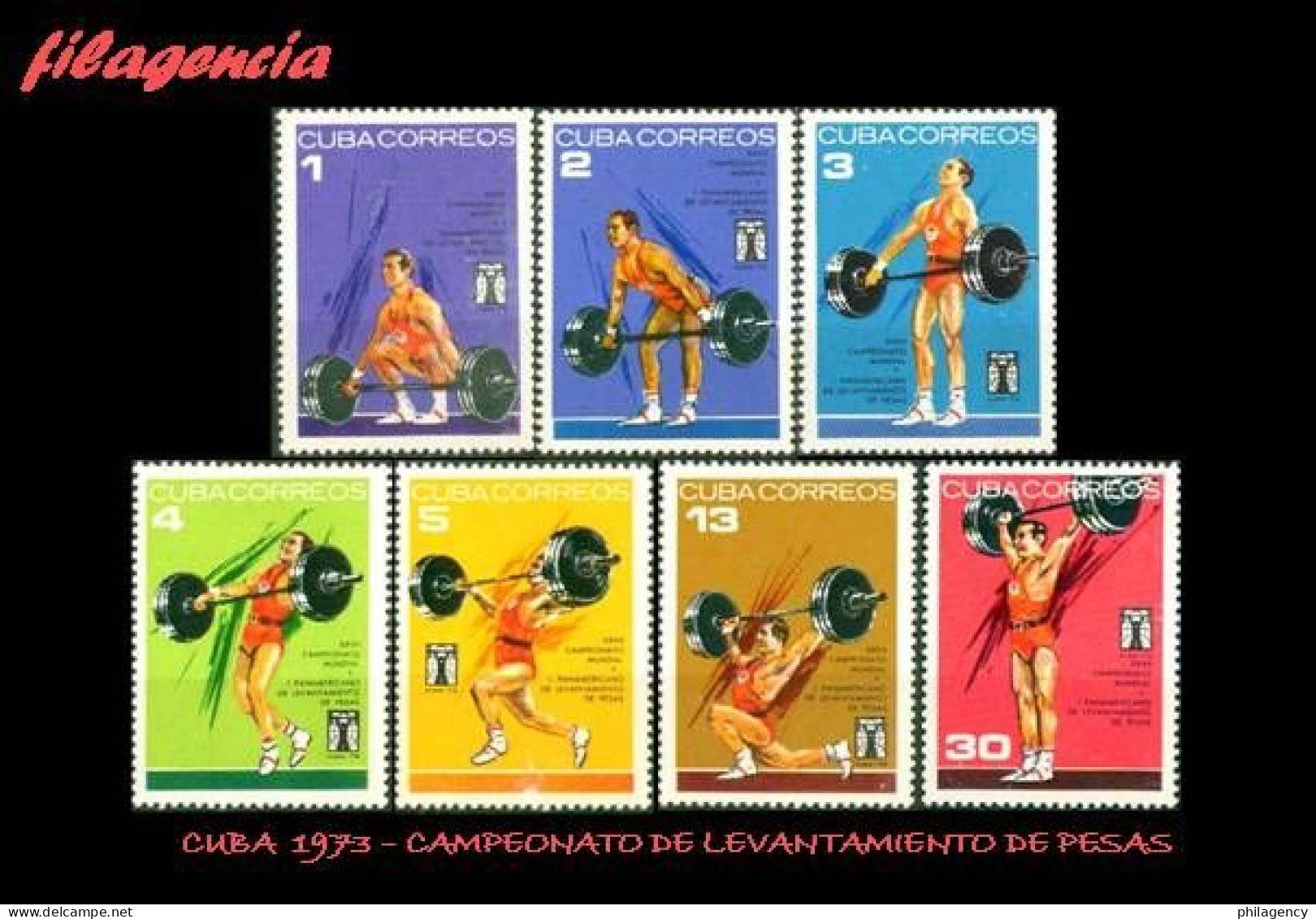 CUBA MINT. 1973-18 CAMPEONATO MUNDIAL DE HALTEROFILIA - Nuevos