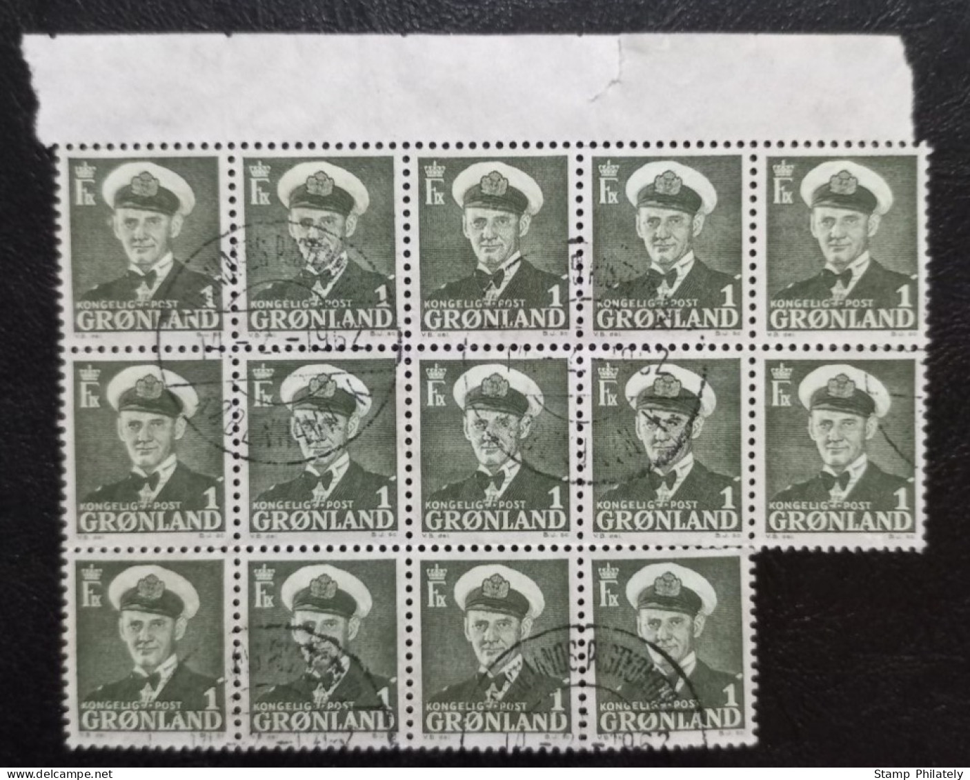 Greenland Block Used Postmark Stamps 1950 - Blokken