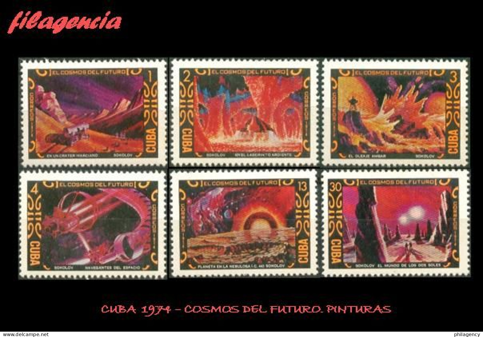 CUBA MINT. 1974-10 COSMOS DEL FUTURO. PINTURAS - Nuevos