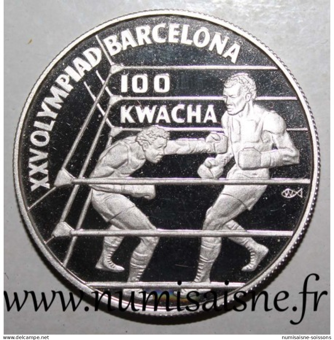 ZAMBIE - KM 28 - 100 KWATCHA 1992 - Jeux Olympique De Barcelone - Boxe - BE - Sambia