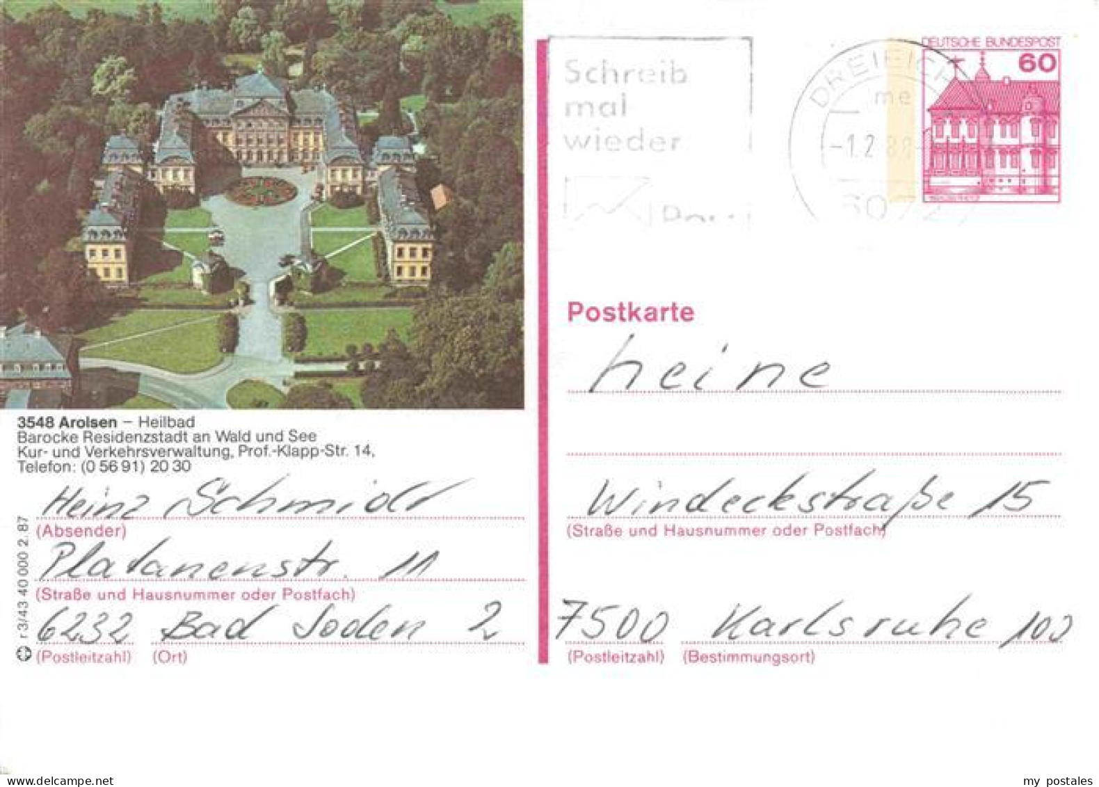 73962182 Arolsen_Bad Schloss Fliegeraufnahme - Bad Arolsen