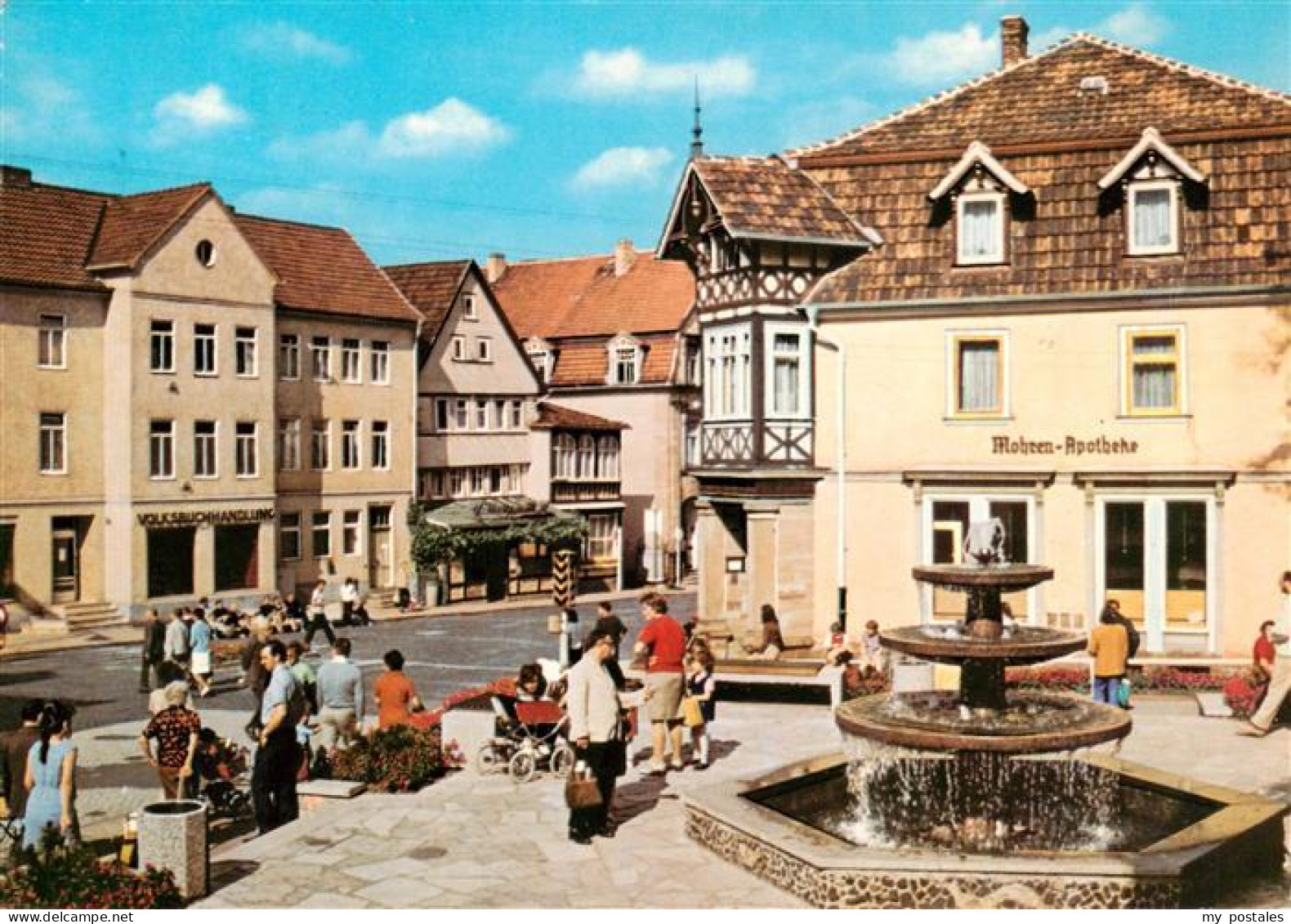 73922015 Bad_Salzungen Marktplatz Brunnen Mohren Apotheke - Bad Salzungen