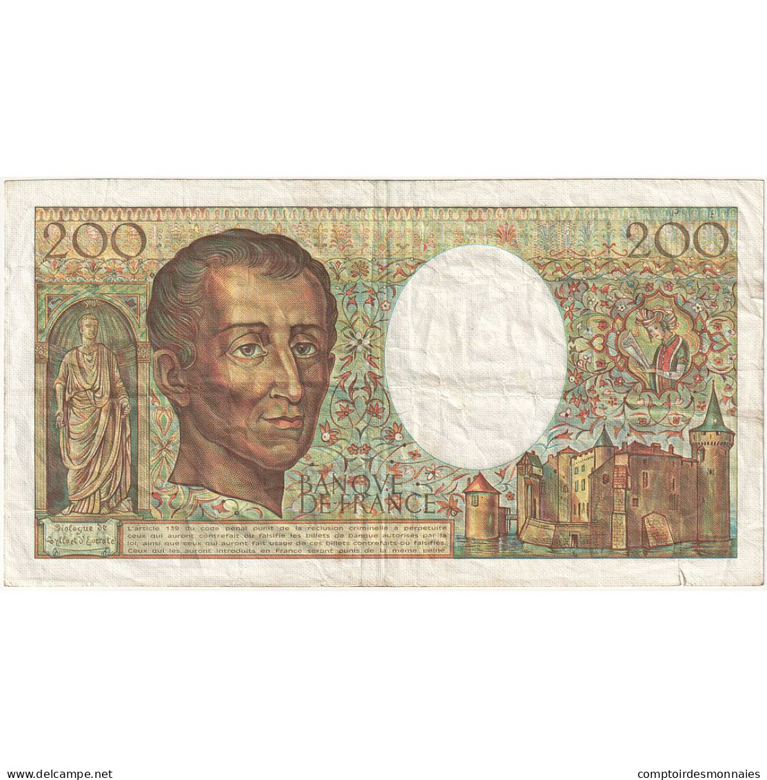 France, 200 Francs, Montesquieu, 1983, B.020, TTB+, Fayette:70.03, KM:155a - 200 F 1981-1994 ''Montesquieu''