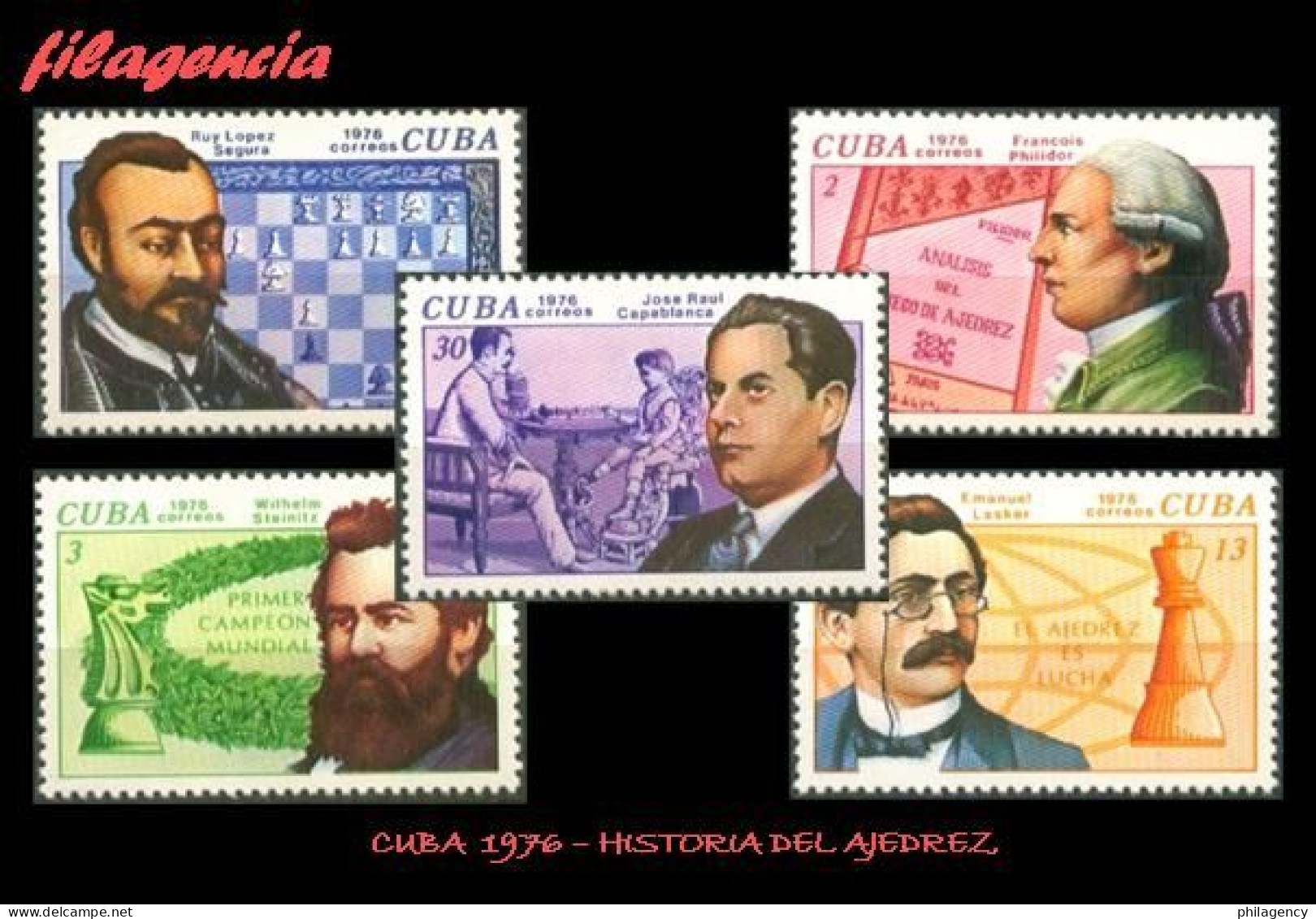 CUBA MINT. 1976-06 HISTORIA DEL AJEDREZ - Unused Stamps