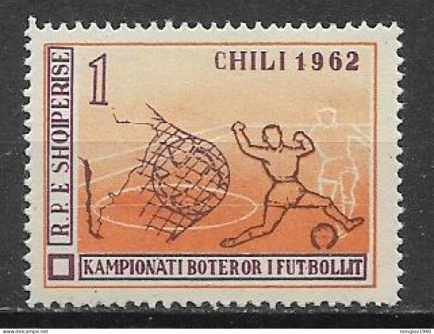 ALBANIA  1962 COPPA DEL MONDO DI CALCIO IN CILE  YVERT. 581 MNH XF - Albanie