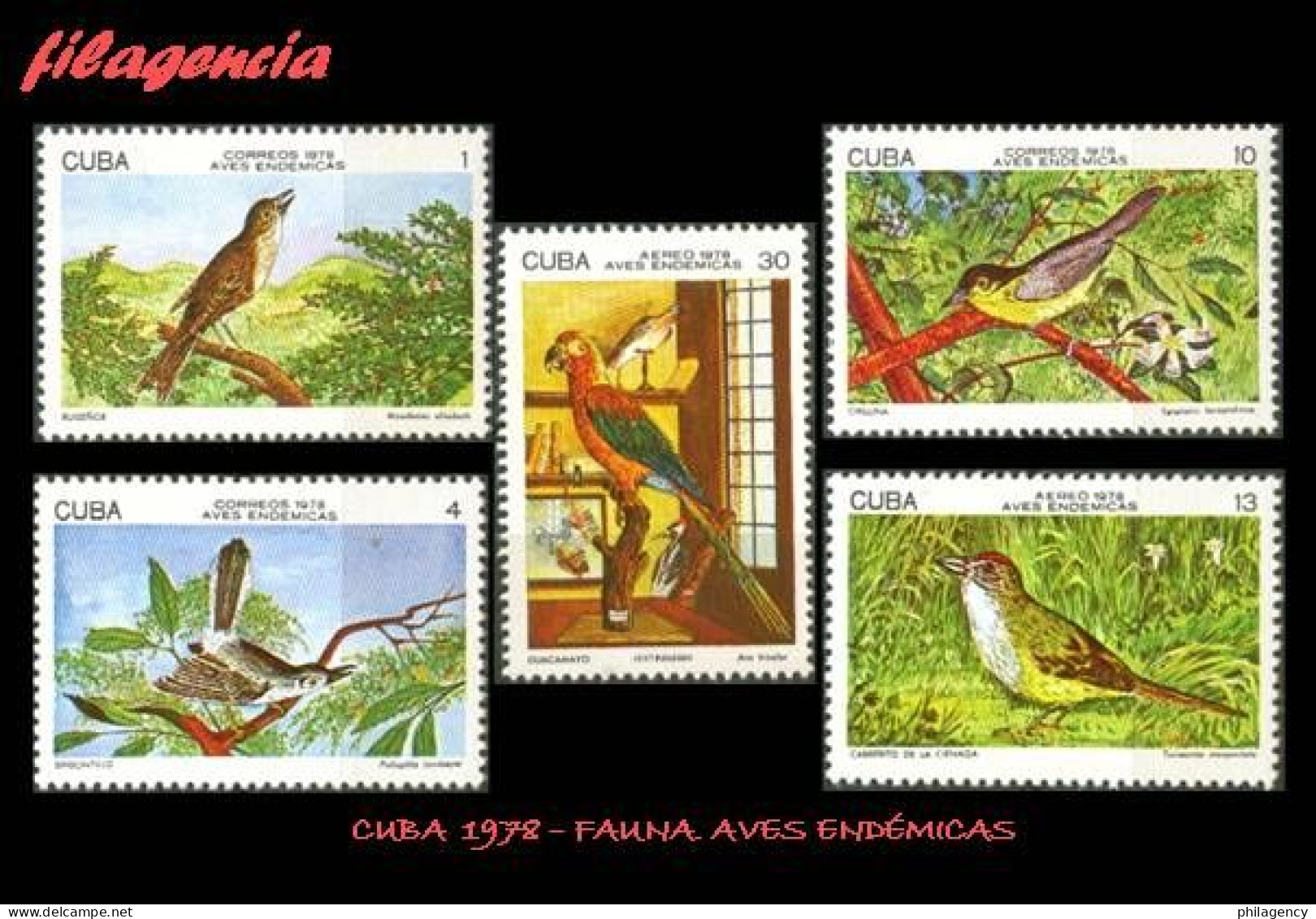 CUBA MINT. 1978-05 FAUNA. AVES ENDÉMICAS - Nuovi