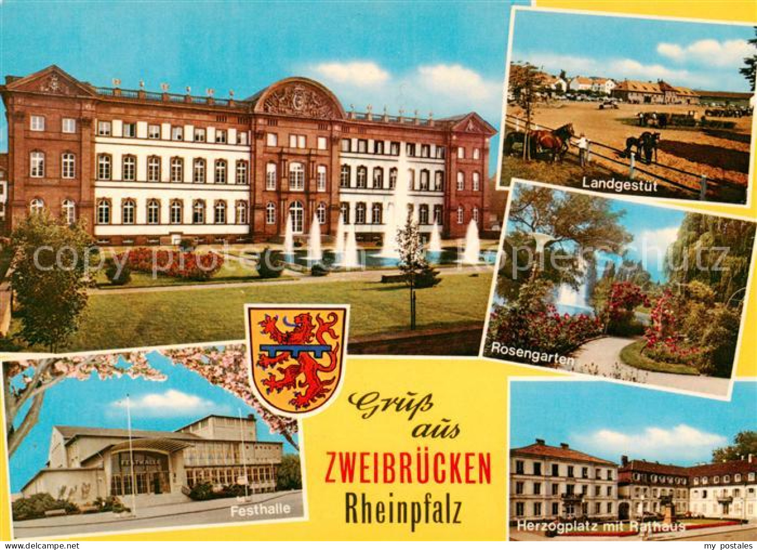 73813647 Zweibruecken Pfalz Schloss Landgestuet Rosengarten Festhalle Herzogplat - Zweibrücken