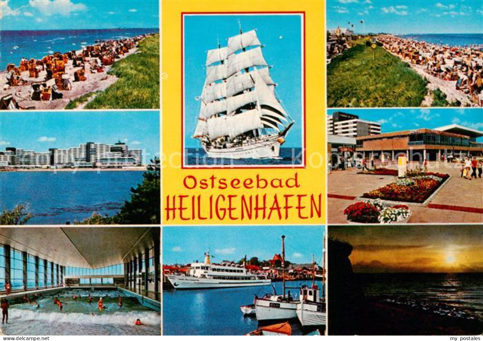 73813597 Heiligenhafen Ostseebad Strand Segelschiff Hotels Hafen Faehre Wellenba - Heiligenhafen