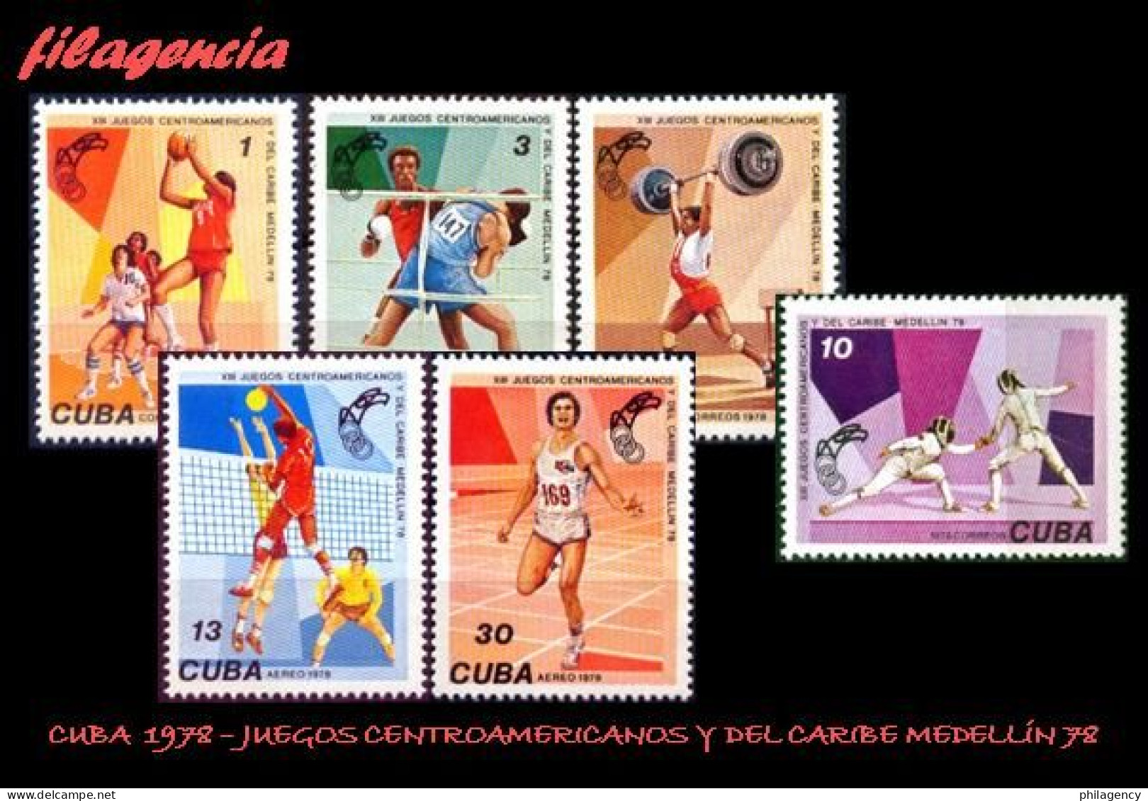 CUBA MINT. 1978-15 JUEGOS CENTROAMERICANOS & DEL CARIBE EN MEDELLÍN COLOMBIA - Neufs