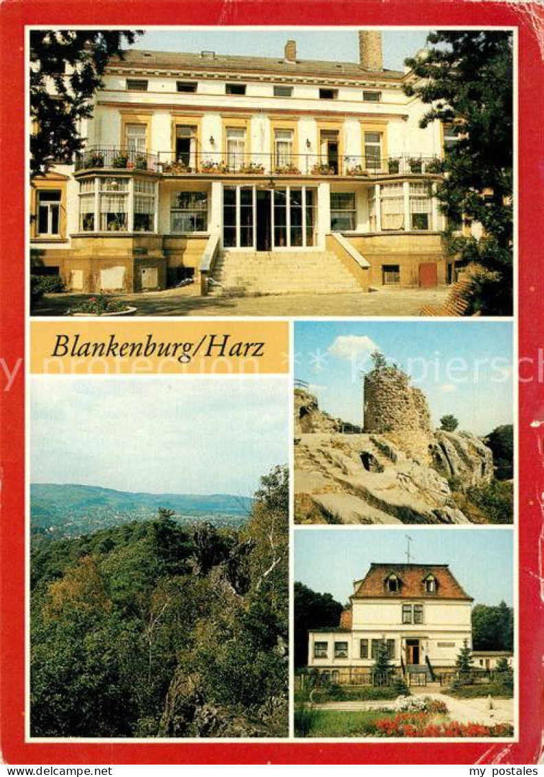 73151988 Blankenburg Harz Teufelsbad Burgruine Regenstein Teufelsmauer Haus Wald - Blankenburg
