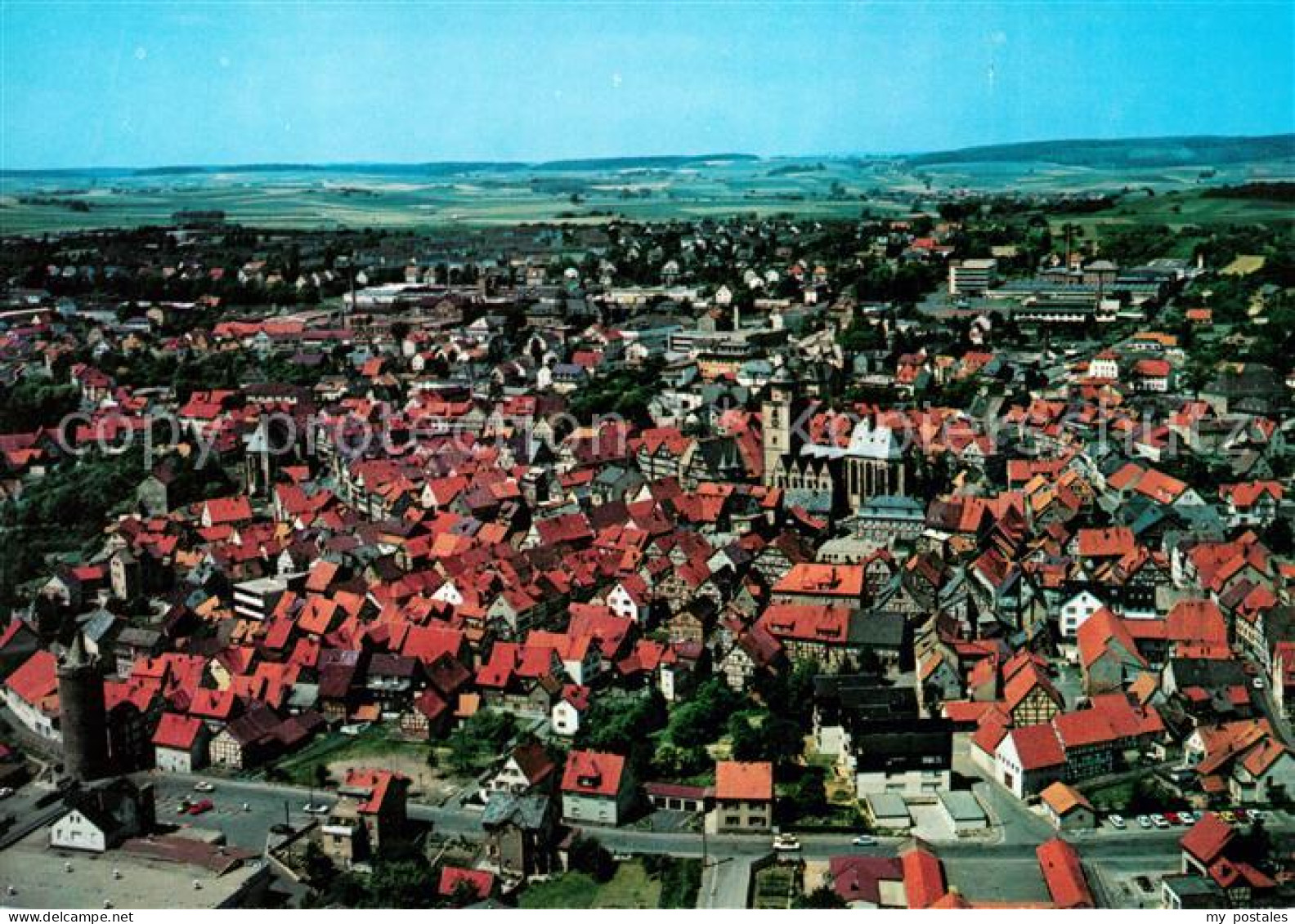 73151958 Alsfeld Fliegeraufnahme Altstadt Kirche Alsfeld - Alsfeld