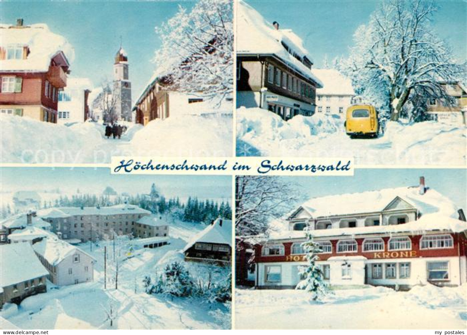 73151944 Hoechenschwand Winterpanorama Kirche Hotel Krone Hoechenschwand - Hoechenschwand