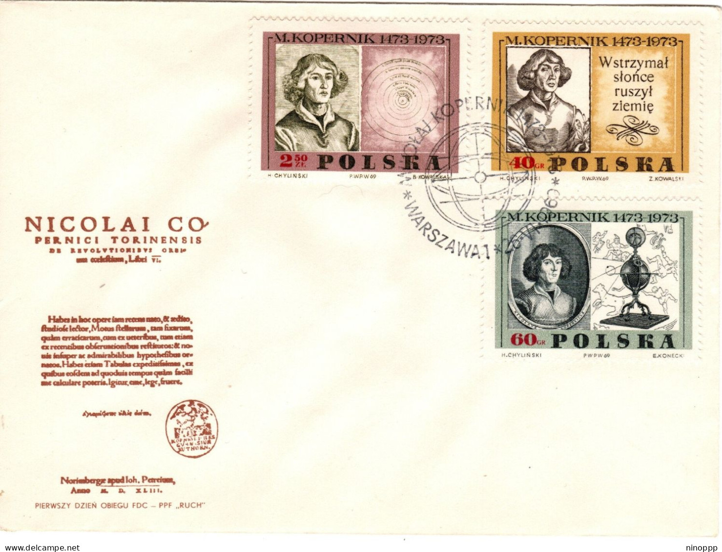 Poland 1969 Nicolaus Copernicus First Day Cover - FDC