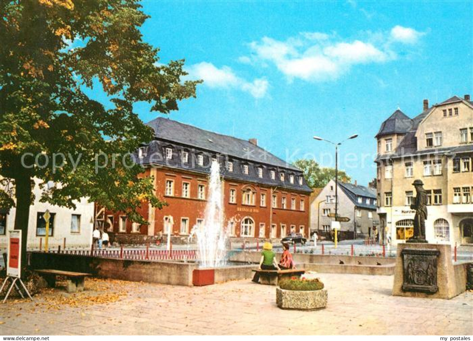 73151731 Brand-Erbisdorf Markt Brunnen Denkmal Statue Brand-Erbisdorf - Brand-Erbisdorf