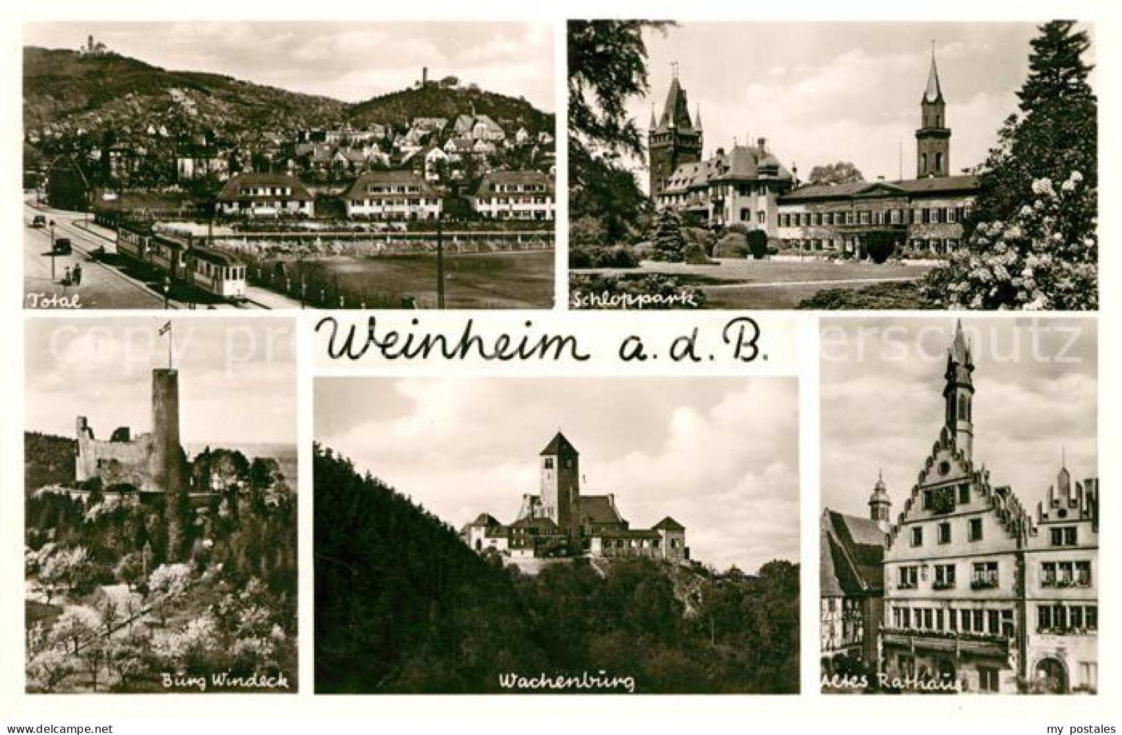 73151683 Weinheim Bergstrasse Wachenburg Burg Windeck Altes Rathaus Schlosspark  - Weinheim