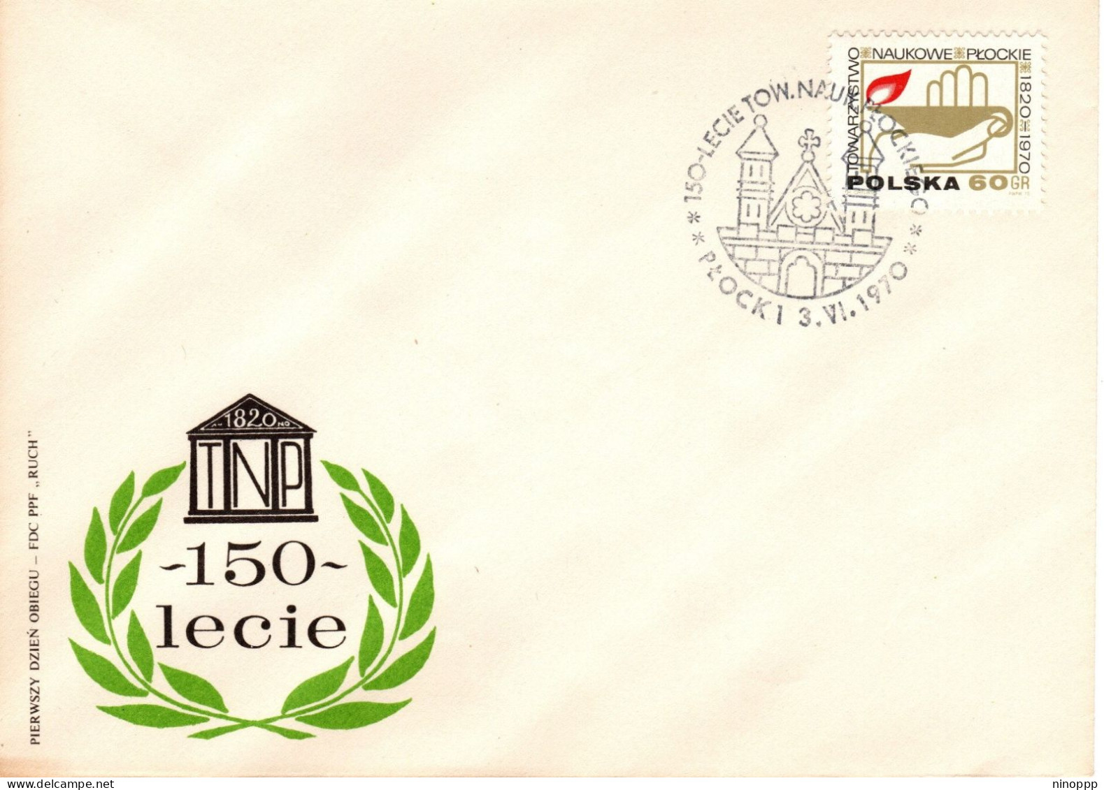 Poland 1970 Scientific Society 150th Anniversary, First Day Cover - FDC