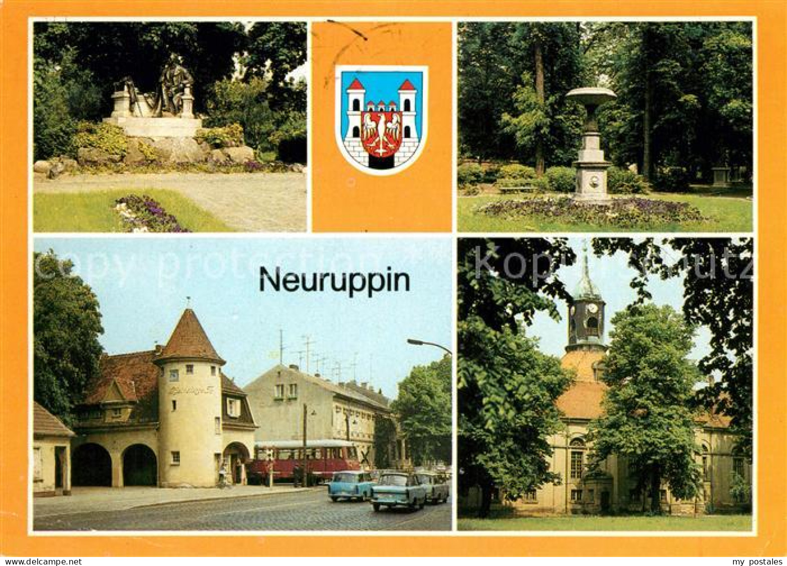 73150250 Neuruppin Fontanedenkmal Tempelgarten Bahnhof Rheinsberger Tor Pfarrkir - Neuruppin