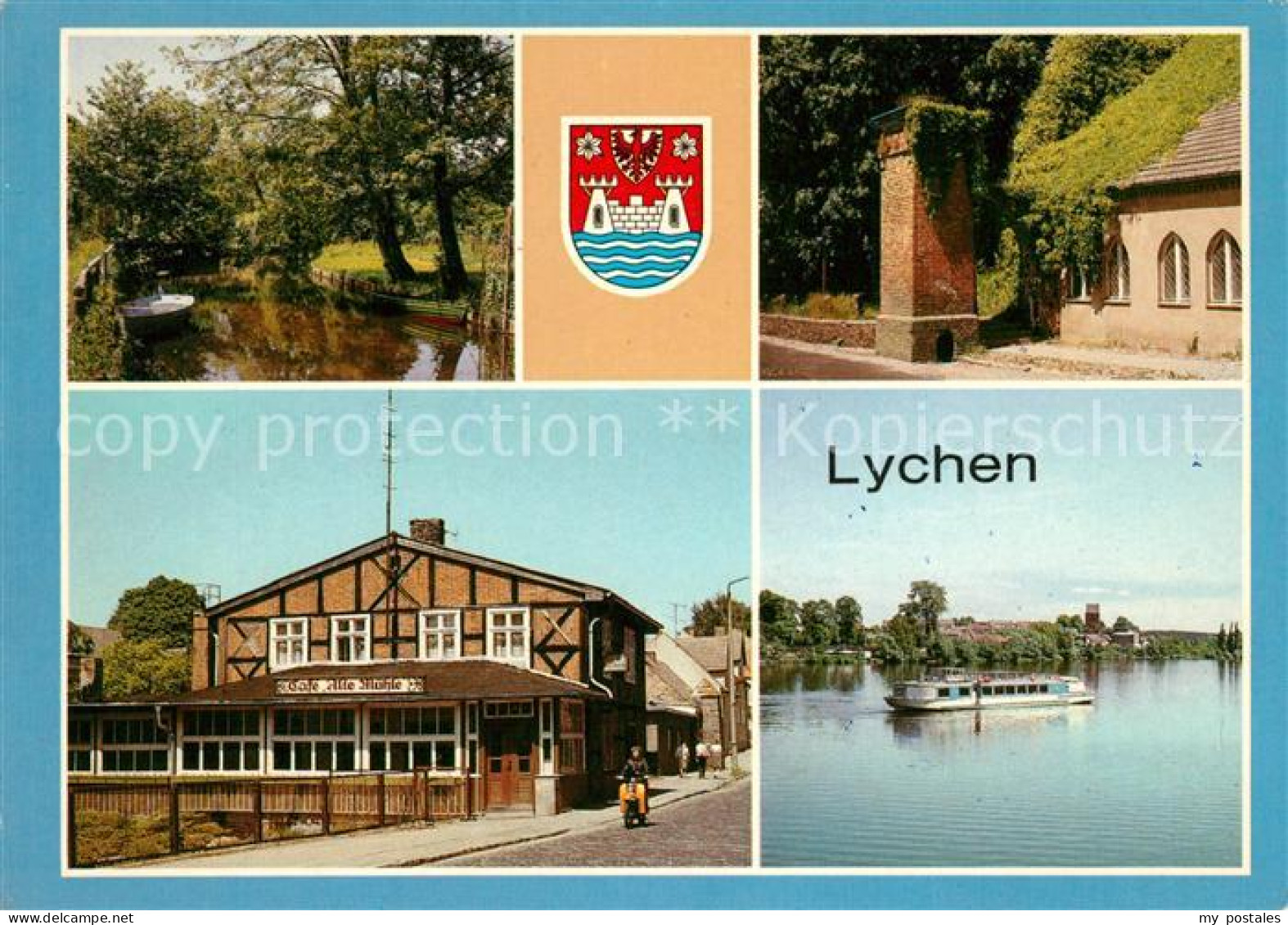 73148411 Lychen Muehlbach Fuerstenberger Tor Cafe Alte Muehle MS Moeve Stadtsee  - Lychen