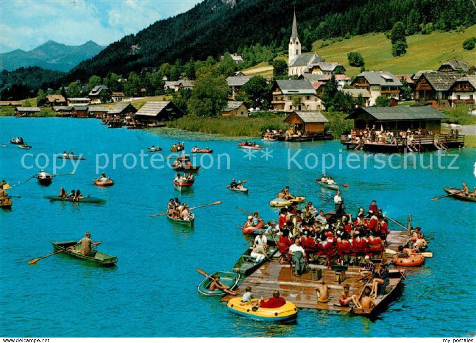 73146730 Weissensee Kaernten Flosskonzert Der Trachtenkapelle Weissensee Kaernte - Weissensee