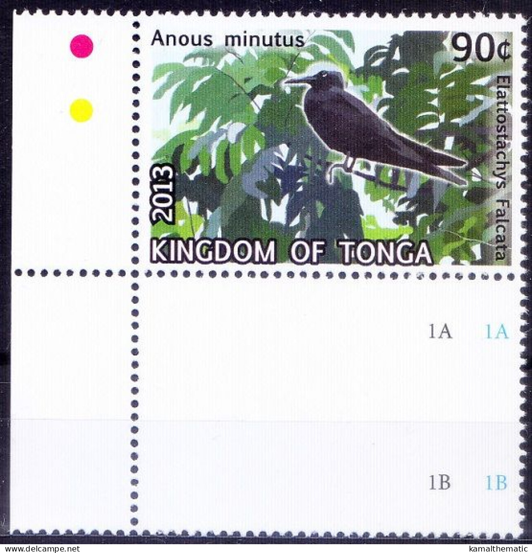 Black Noddy, White-capped Noddy, Sea Birds, Tonga 2013 MNH  Corner - Albatro & Uccelli Marini