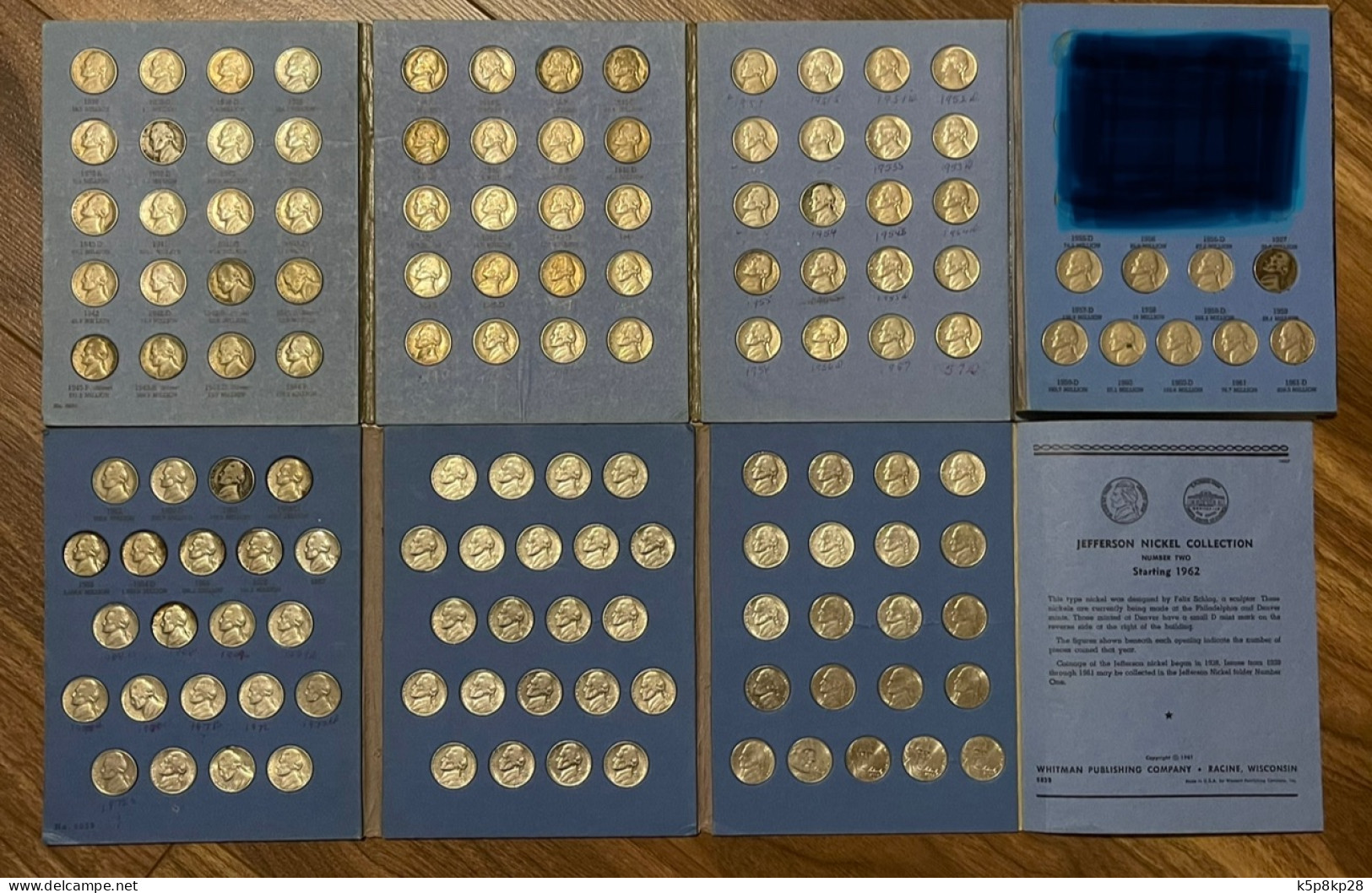 154 Jefferson Nickel USA 5 Cent Coins, 1938-2008, Cir & Almost Cir - Colecciones