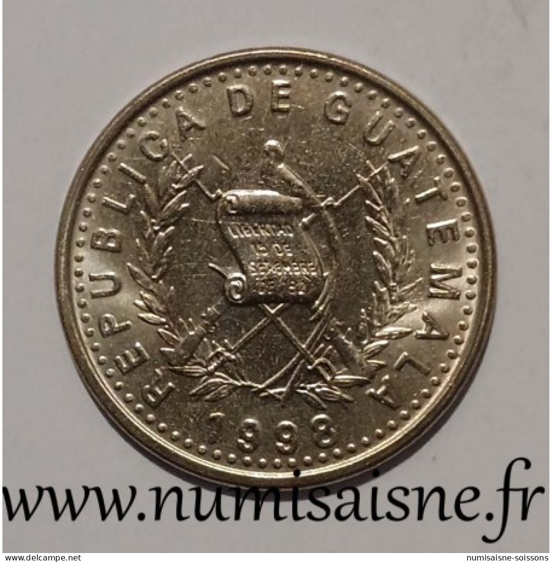 GUATEMALA - KM 278.6 - 25 CENTAVOS 1998 - SPL - Guatemala